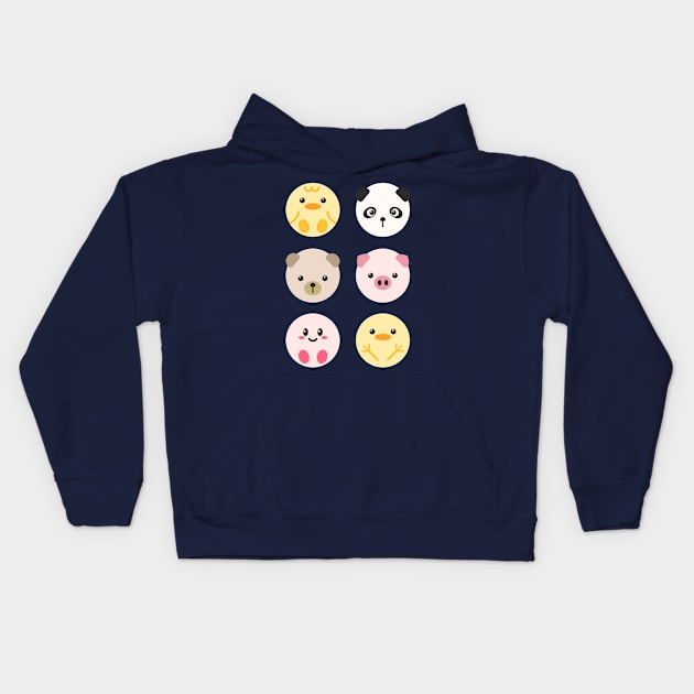 Kawaii Maru friends Kids Hoodie by Chigurena